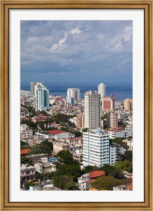 Framed Cuba, Havana, Vedado, View of the Vedado area Print