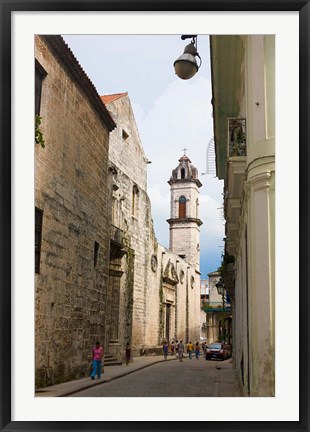 Framed Cathedral of Havana in the historic center, UNESCO World Heritage site, Cuba Print