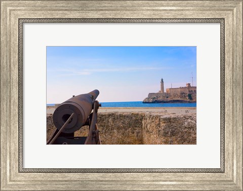 Framed Seawall, El Morro Fort, Fortification, Havana, UNESCO World Heritage site, Cuba Print