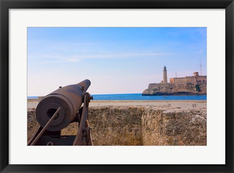 Framed Seawall, El Morro Fort, Fortification, Havana, UNESCO World Heritage site, Cuba Print