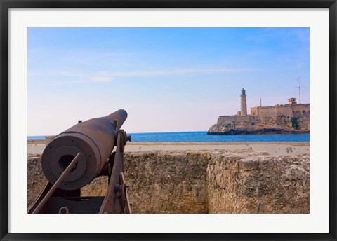 Framed Seawall, El Morro Fort, Fortification, Havana, UNESCO World Heritage site, Cuba Print