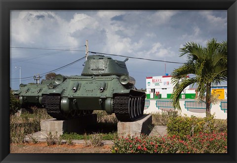 Framed Cuba, Bay of Pigs, T-34 tank Print