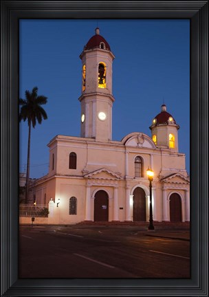 Framed Cuba, Catedral de Purisima Concepcion cathedral at dusk Print