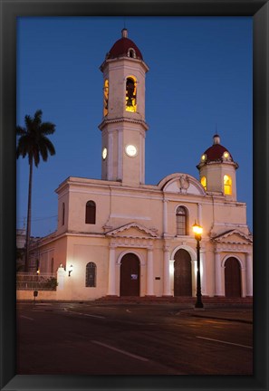 Framed Cuba, Catedral de Purisima Concepcion cathedral at dusk Print