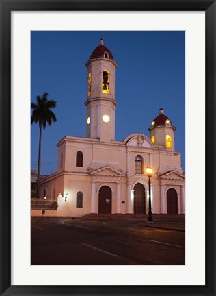 Framed Cuba, Catedral de Purisima Concepcion cathedral at dusk Print