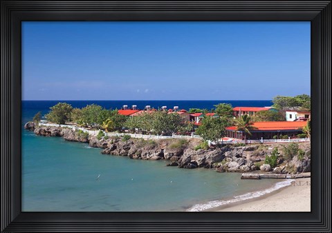 Framed Cuba, Cienfuegos Province, Playa Yaguanabo beach Print