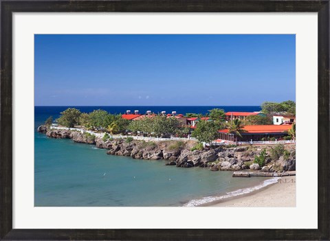 Framed Cuba, Cienfuegos Province, Playa Yaguanabo beach Print