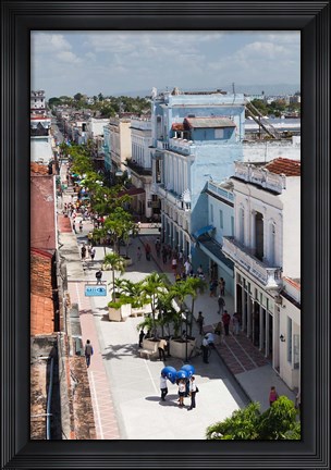 Framed Cuba, Cienfuegos, Avenida 54, pedestrian street Print