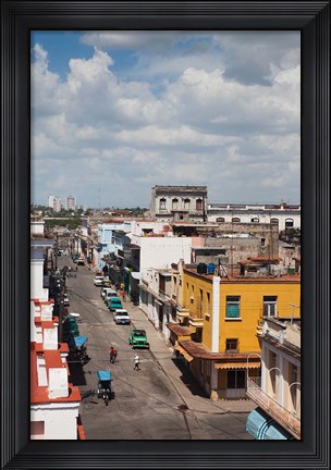Framed Cuba, Cienfuegos, Calle 31 street Print
