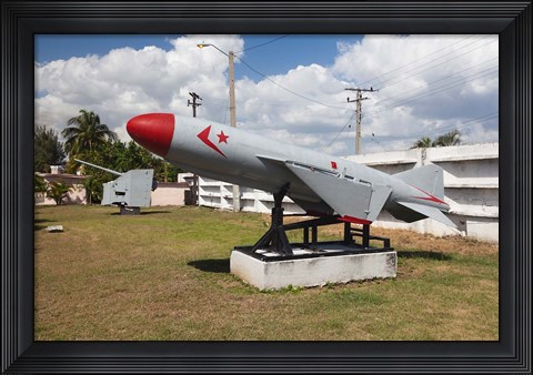 Framed Cuba, Cienfuegos, Naval museum, Soviet-era missile Print