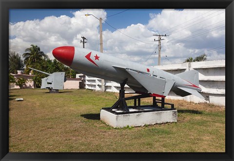 Framed Cuba, Cienfuegos, Naval museum, Soviet-era missile Print