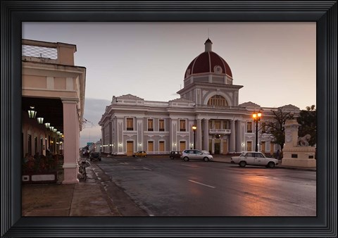 Framed Cuba, Cienfuegos, Palacio de Gobierno, Dusk Print
