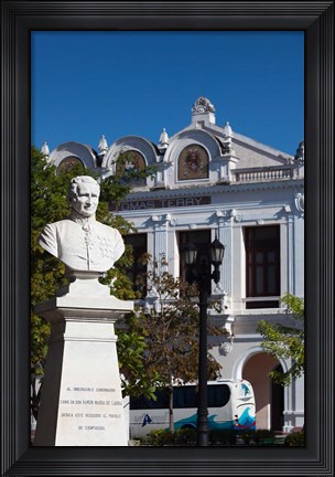 Framed Cuba, Cienfuegos, Parque Jose Marti, Monument Print