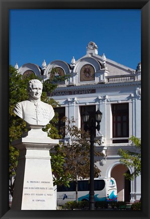 Framed Cuba, Cienfuegos, Parque Jose Marti, Monument Print