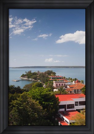 Framed Cuba, Cienfuegos, Punta Gorda, elevated view Print