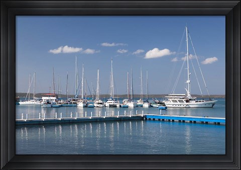 Framed Cuba, Cienfuegos, Punta Gorda, Marina Cienfuegos Print