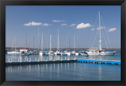Framed Cuba, Cienfuegos, Punta Gorda, Marina Cienfuegos Print