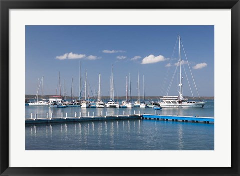 Framed Cuba, Cienfuegos, Punta Gorda, Marina Cienfuegos Print