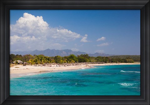Framed Cuba, Cienfuegos, Rancho Luna beach Print