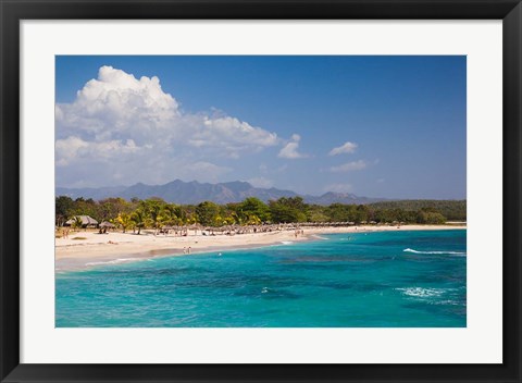 Framed Cuba, Cienfuegos, Rancho Luna beach Print