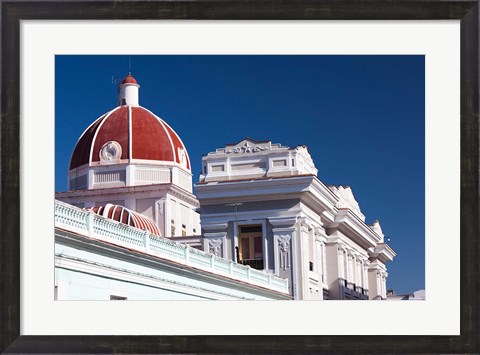 Framed Cuba, Cienfuegos, town buildings Print