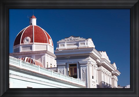 Framed Cuba, Cienfuegos, town buildings Print