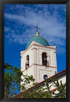 Framed Cuba, Pinar del Rio Province, Vinales, town church Print