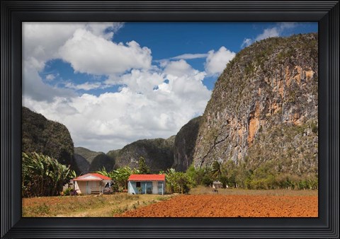 Framed Cuba, Pinar del Rio, Farm by Mogote del Valle rock Print