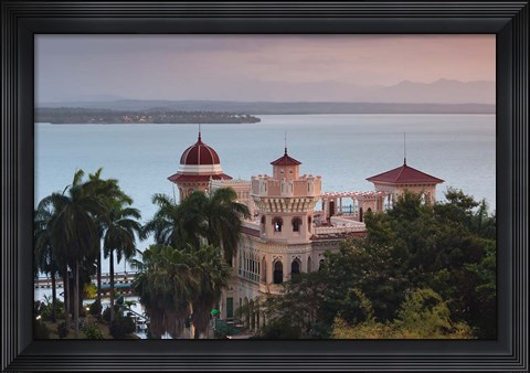 Framed Cuba, Punta Gorda, Aerial view of Palacio de Valle Print