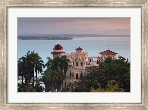 Framed Cuba, Punta Gorda, Aerial view of Palacio de Valle Print