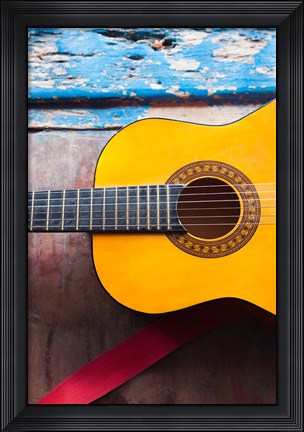 Framed Cuba, Sancti Spiritus, Trinidad, Cuban guitar Print