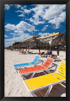 Framed Cuba, Sancti Spiritus, Trinidad, Playa Ancon beach Print