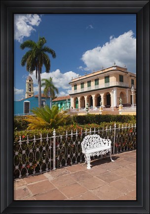 Framed Plaza Mayor, Cuba Print