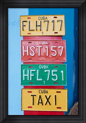 Framed Cuba, Sancti Spiritus, Trinidad, souvenir license Print