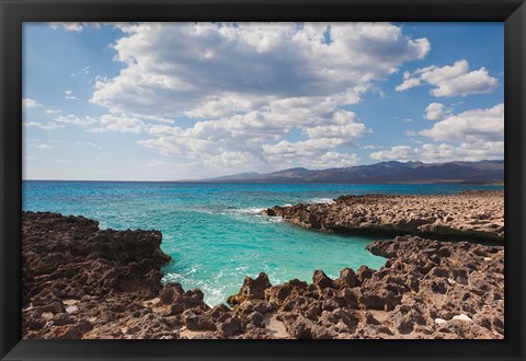 Framed Cuba, Trinidad, Playa Ancon beach, ocean cove Print