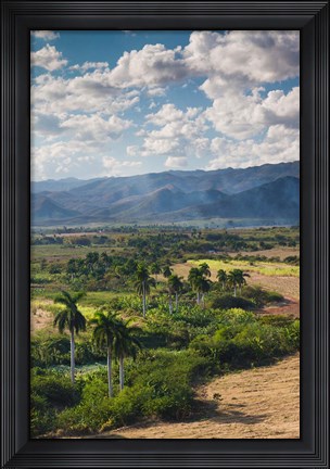 Framed Cuba, Trinidad, Valle de los Ingenios, Valley Print