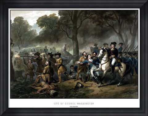Framed Battle of the Monongahela Print