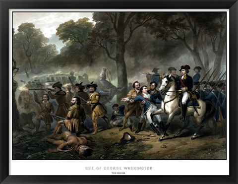 Framed Battle of the Monongahela Print