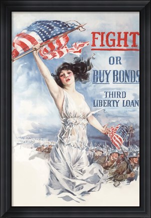 Framed Fight or Buy Bonds Print
