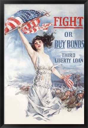 Framed Fight or Buy Bonds Print