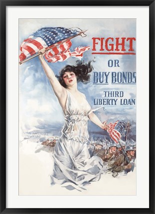 Framed Fight or Buy Bonds Print