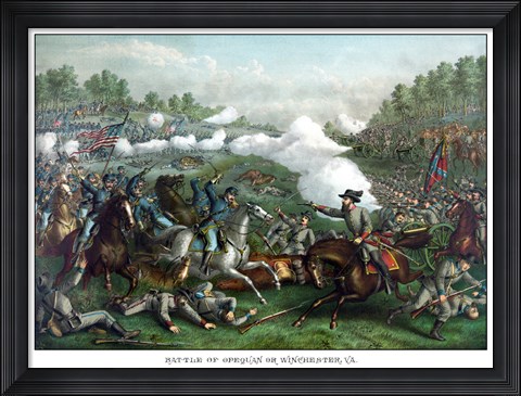 Framed Battle of Opequon Print