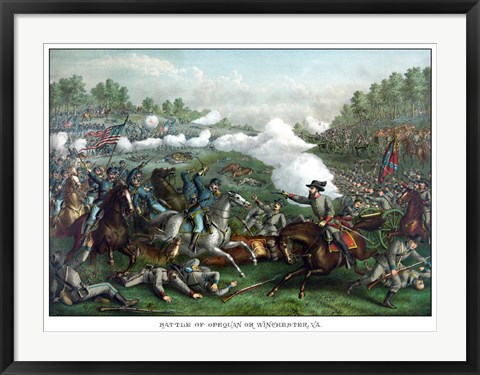 Framed Battle of Opequon Print