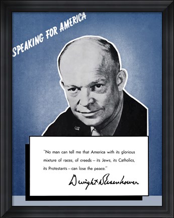 Framed Speaking for America - Dwight Eisenhower Print