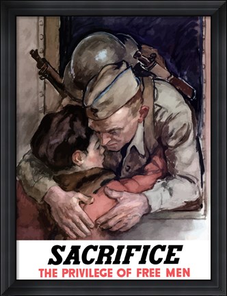 Framed Sacrifice - The Privilege of Free Men Print