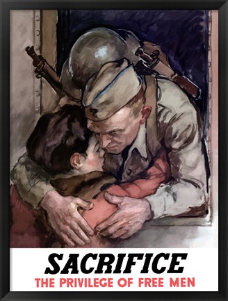 Framed Sacrifice - The Privilege of Free Men Print