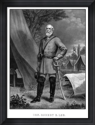 Framed General Robert E Lee Print