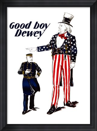 Framed Good Boy Dewey Print