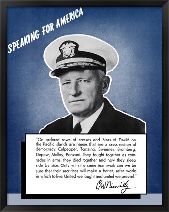 Framed Speaking for America Print