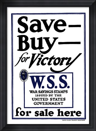Framed Save - Buy - For Victory Print